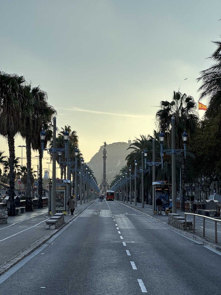 Moll de la Fusta view in Barcelona