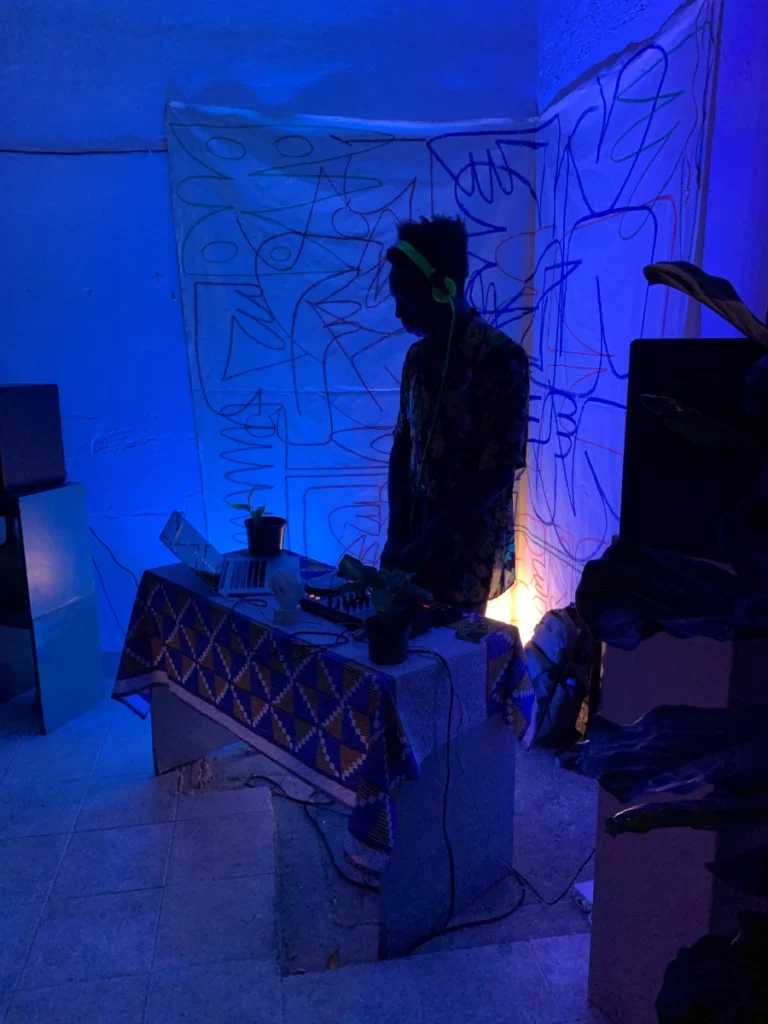 ecstatic dance venue dj playing music